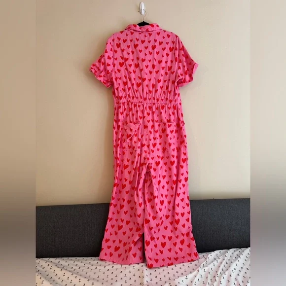 Lucy & Yak Pink and Red Heart Jumpsuit — 20 UK/16 US - Picture 8 of 8